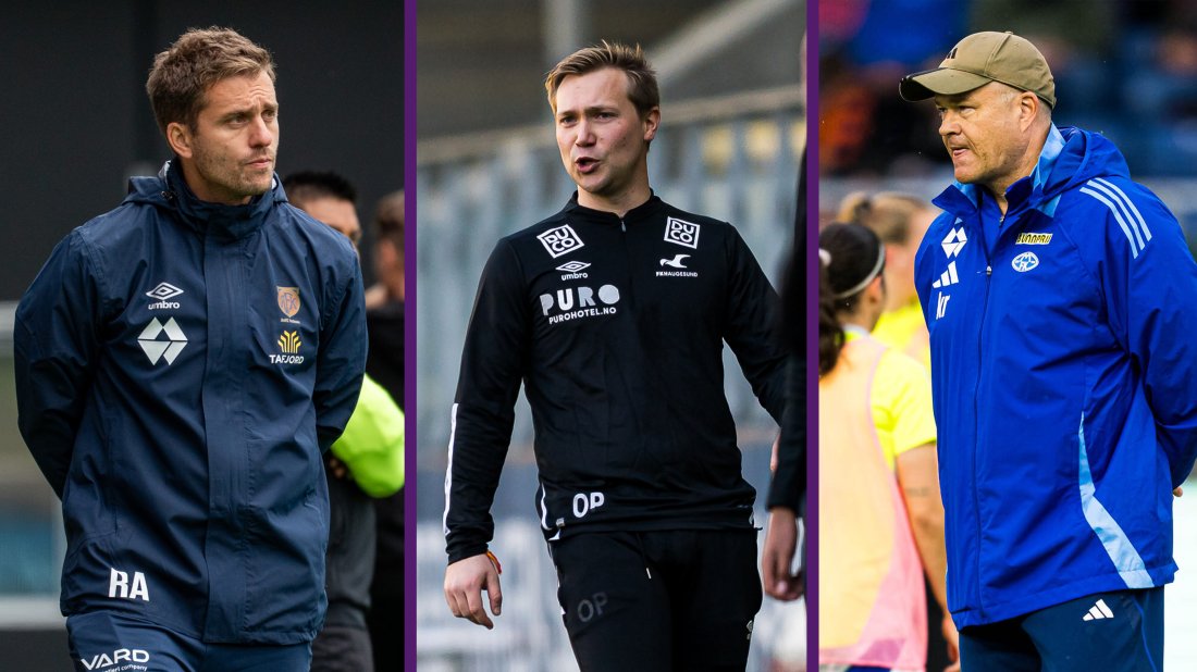 Nominasjoner Årets Trener 1. divisjon, frå venstre ser vi Ruben Aalberg, Ole-Petter Bremstein og Kent Rudning.