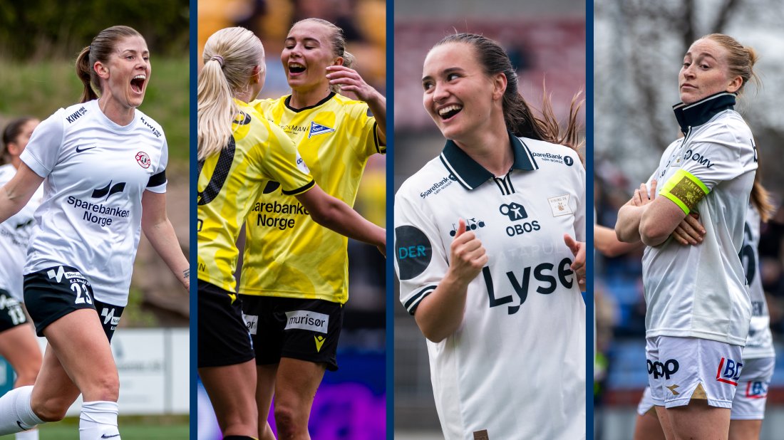ÅRETS SPILLER: Maren Mjelde, Ina Andresen, Selma Løvås og Martine Kjølholdt. Foto: TFK / Bildbyrån / Alexander Larsen