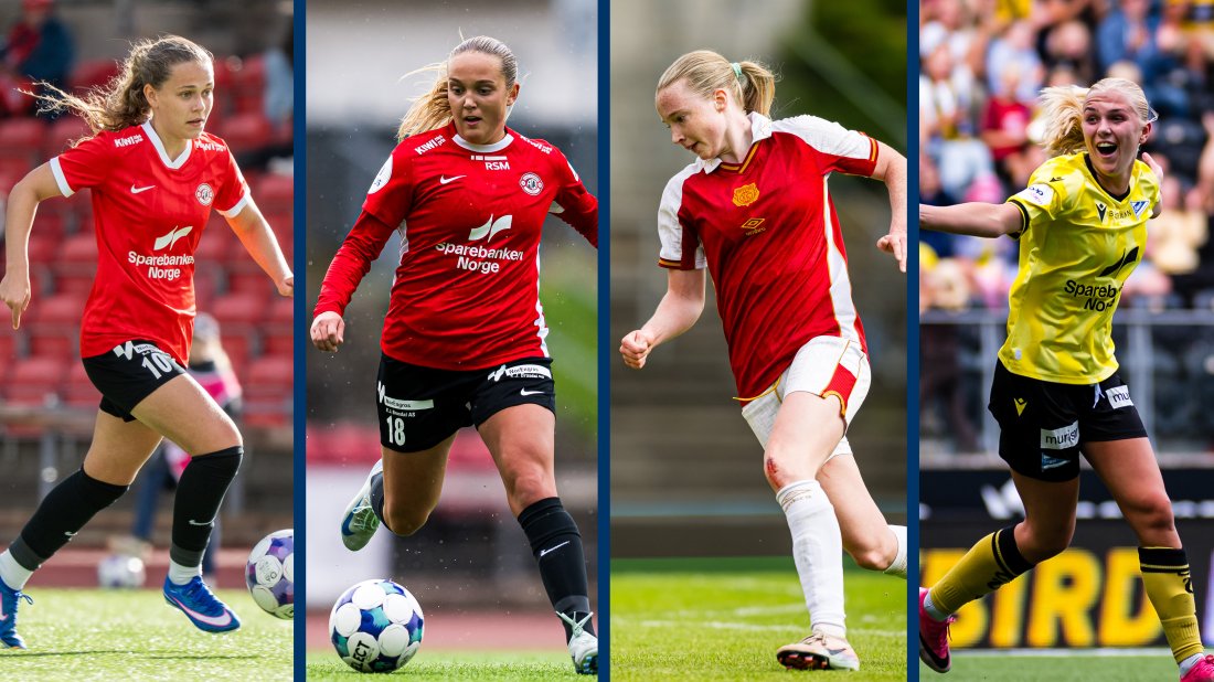 ÅRETS UNGE SPILLER: Tina Skogedal, Anna Nigardsøy, Kaja Askedal og Marion Myrvold. Foto: Kristian Moe / Bildbyrån
