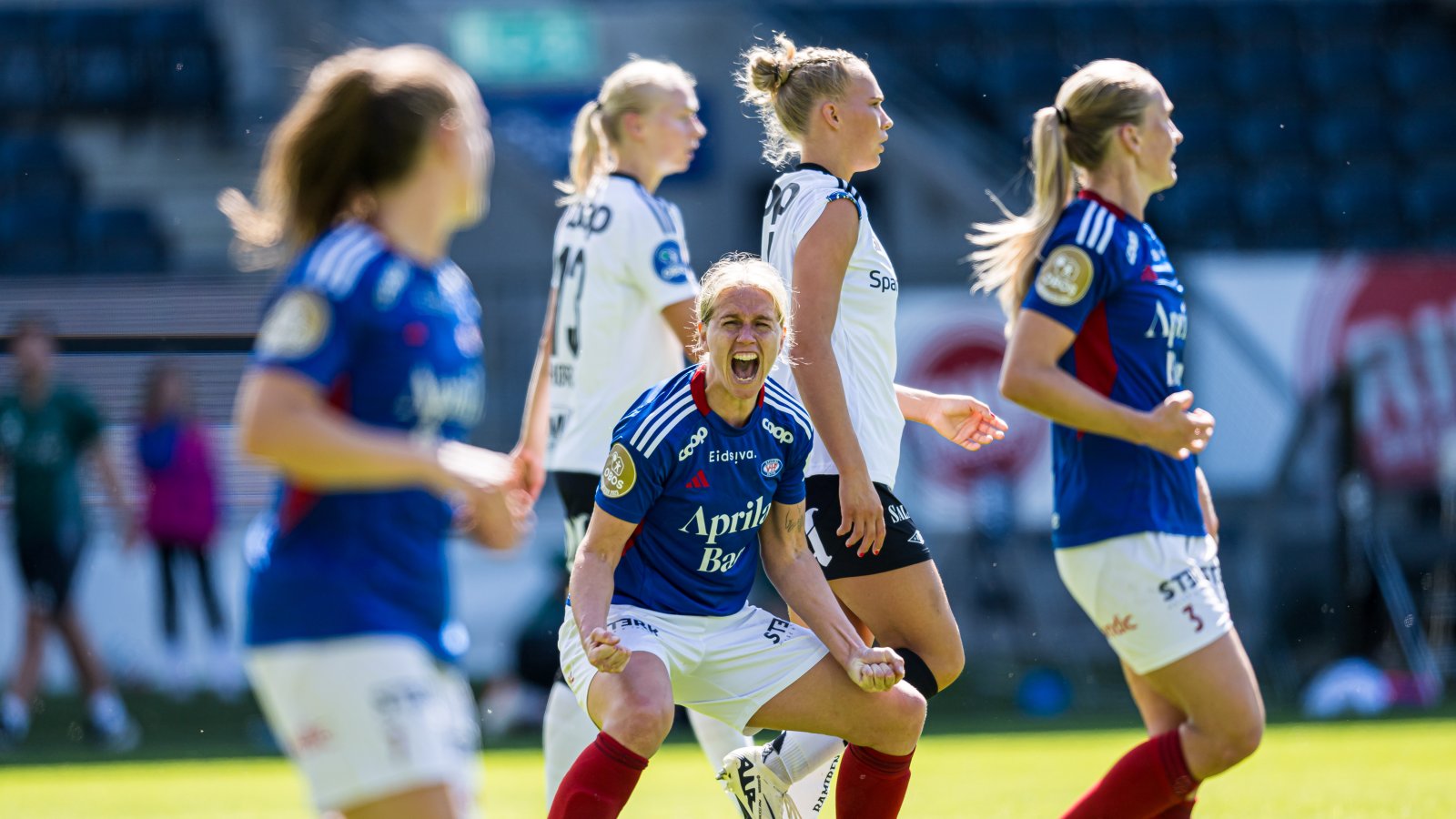 Elise Thorsnes avgjorde toppkampen mot Rosenborg og sørget for at Vålerenga fikk en luke på toppen av tabellen. Foto: Marius Simensen / Bildbyrån