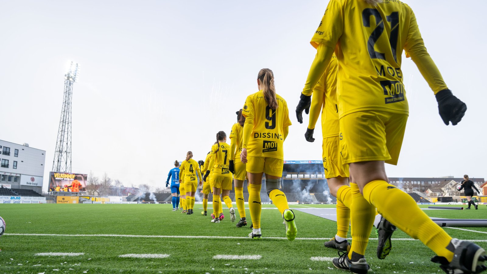 Bodø/Glimt har falt litt bak sine to opprykksrivaler. Denne runden venter et viktig derby mot TIL 2020. Foto: Kent Even Grundstad