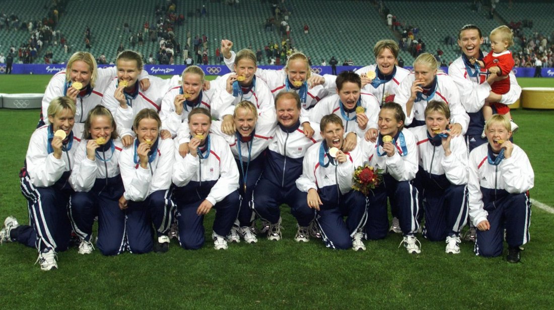 Norge tok OL-gull i Sydney i 2000 etter 3-2-seier mot USA i finalen. Foto: NFF